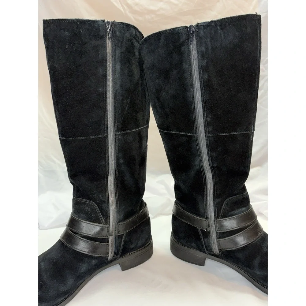 The North Face Women's Bridgeton Tall Black Suede Boots Size US 11 EU 42‎